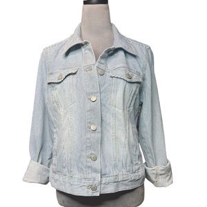 VTG Pinstripe Jean Jacket